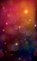 Multicolored blurry bokeh on a red background vector