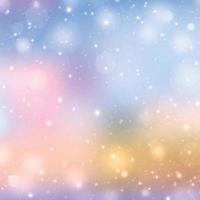 White blurred bokeh on blue background - Vector