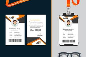 simple Id card template design with vector