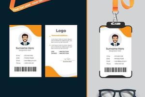 simple Id card template design with vector