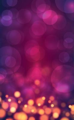 Multicolored blurry bokeh on a red background