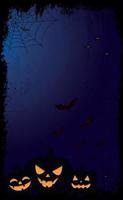 Fondo de halloween azul oscuro sombrío aterrador - vector