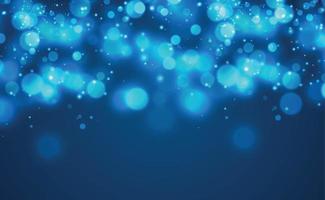 White blurred bokeh on blue background - Vector