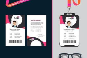 simple Id card template design with vector