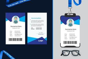 simple Id card template design with vector