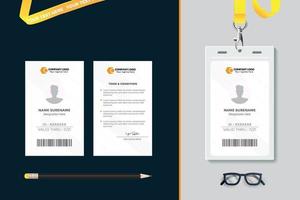 simple Id card template design with vector