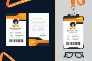 simple Id card template design with vector