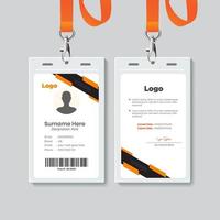 simple Id card template design with vector