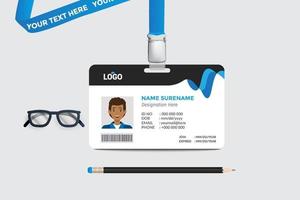 simple Id card template design with vector