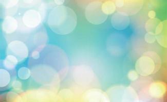 Multicolored blurry bokeh on a yellow background vector