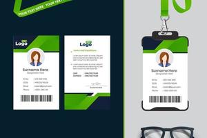 simple Id card template design with vector