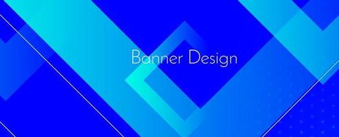 Fondo de diseño de banner moderno decorativo azul geométrico abstracto vector