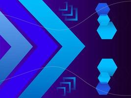Abstract gradient geometric blue modern background pattern vector