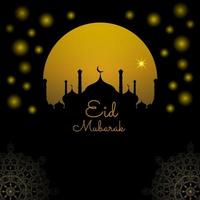 Abstract holy elegant decorative background for eid mubarak vector