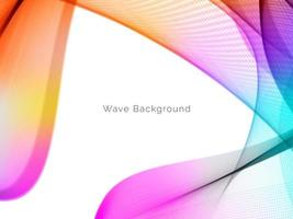 colorful dynamic wave style background design vector