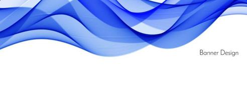 Fondo de banner de diseño de onda moderna azul abstracto vector