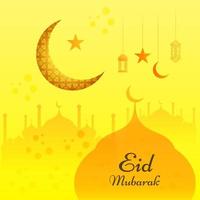 Eid Mubarak festival decorative background vector