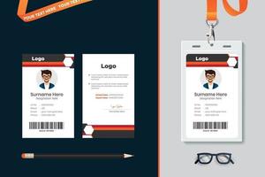 simple Id card template design with vector