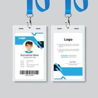 diseño de plantilla de tarjeta de identificación simple con vector