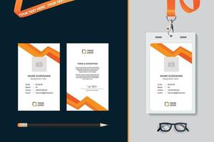 simple Id card template design with vector