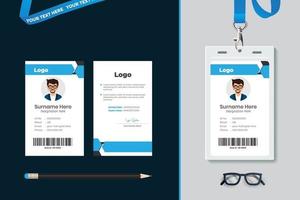 simple Id card template design with vector