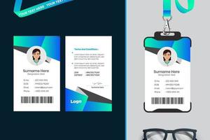 simple Id card template design with vector