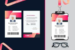 simple Id card template design with vector