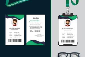 simple Id card template design with vector