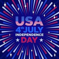 Independence day fireworks Concept vector