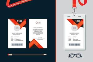 simple Id card template design with vector