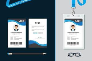 simple Id card template design with vector