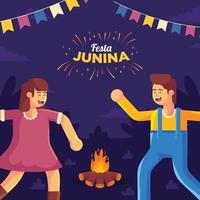 ilustración de festa junina vector