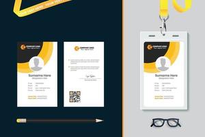 simple Id card template design with vector