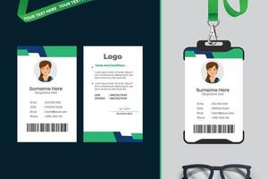 diseño de plantilla de tarjeta de identificación simple con vector