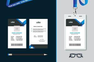 simple Id card template design with vector