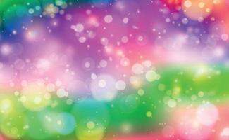 Multicolored blurry bokeh on a red background vector