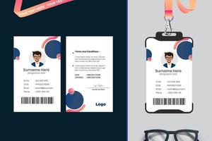 simple Id card template design with vector