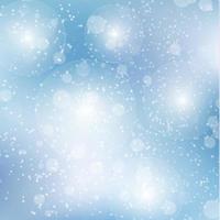 White blurred bokeh on blue background - Vector