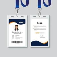 diseño de plantilla de tarjeta de identificación simple con vector