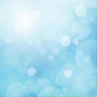 White blurred bokeh on blue background vector