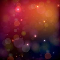 Multicolored blurry bokeh on a red background vector