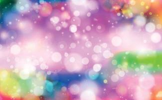 Multicolored blurry bokeh on a red background vector