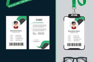 diseño de plantilla de tarjeta de identificación simple con vector