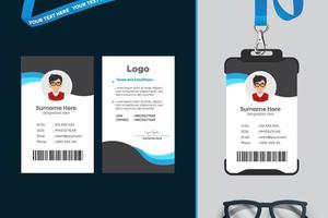 simple Id card template design with vector