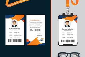 simple Id card template design with vector