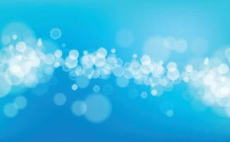 White blurred bokeh on blue background vector