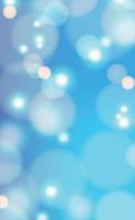 White blurred bokeh on blue background vector