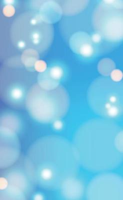 White blurred bokeh on blue background