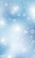 White blurred bokeh on blue background vector