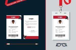 diseño de plantilla de tarjeta de identificación simple con vector